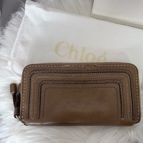 Chloe Marcie Zip Around Leather Wallet - Picture 1 of 11